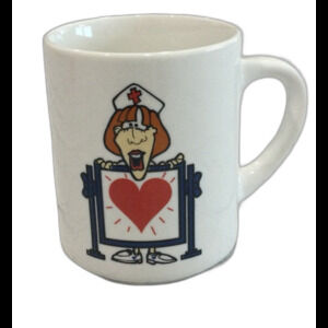 Nurses Are all Heart!  Nurse Mates Graphic Ceramic Mug.